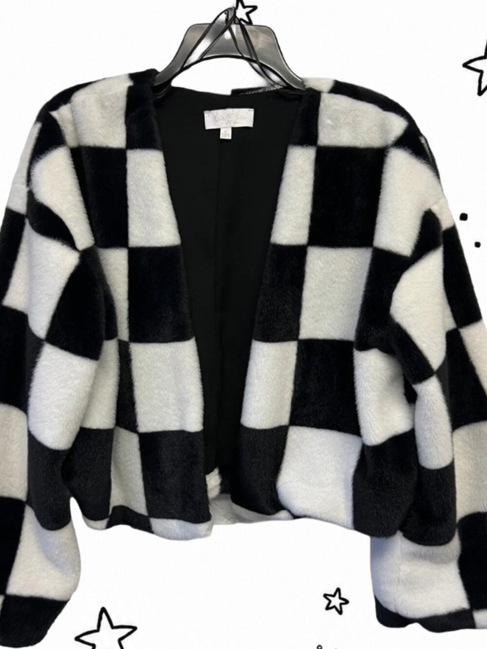 Love & Piece Faux Fur Open-Front Sweater